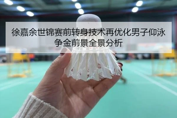徐嘉余世锦赛前转身技术再优化男子仰泳争金前景全景分析